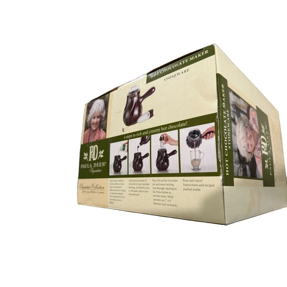 Paula Dean Hot Chocolate Maker New In Box 32 Oz Pot & Automatic Mixing Unit
